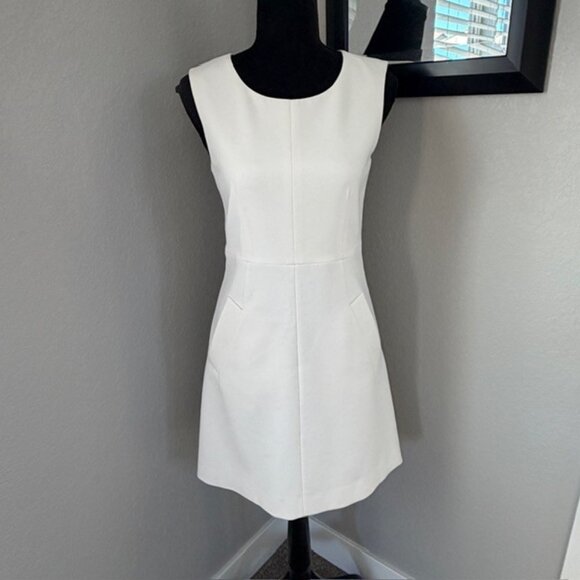 DVF Diane Von Furstenberg Carpreena Mini Shift Dress White Sz 2 - Picture 3 of 16